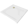 Mexen Flat sprchová vanička štvorcová slim 90 x 90 cm, biela, sifón zlatý - 40109090G