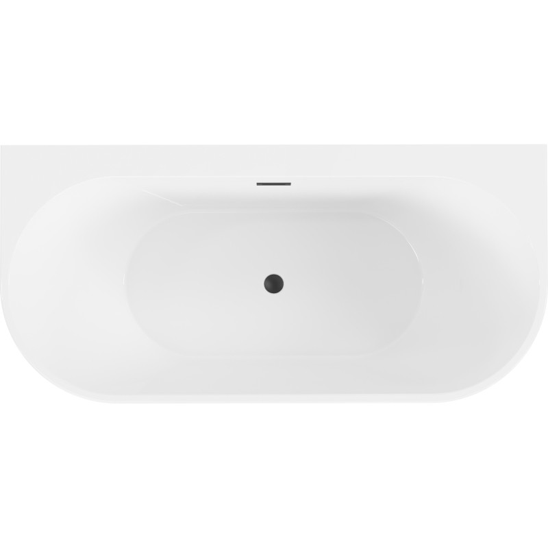 Mexen Oval+ voľne stojaca vaňa pri stene 170 x 80 cm, biela, prepad čierny - 52681708000-70