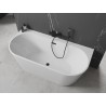 Mexen Oval+ voľne stojaca vaňa pri stene 170 x 80 cm, biela, prepad čierny - 52681708000-70