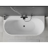 Mexen Oval+ voľne stojaca vaňa pri stene 170 x 80 cm, biela, prepad čierny - 52681708000-70