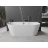 Mexen Oval+ voľne stojaca vaňa pri stene 170 x 80 cm, biela, prepad gun metal - 52681708000-95