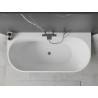 Mexen Oval+ voľne stojaca vaňa pri stene 170 x 80 cm, biela, prepad gun metal - 52681708000-95