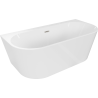 Mexen Oval+ vaňa voľne stojaca priložená k stene 170 x 80 cm, biela, prepad kefovaný nikel - 52681708000-97