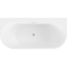 Mexen Oval+ voľne stojaca vaňa na stenu 170 x 80 cm, biela, prepad z matovaného niklu - 52681708000-97