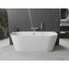 Mexen Oval+ voľne stojaca vaňa na stenu 170 x 80 cm, biela, prepad z matovaného niklu - 52681708000-97