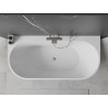Mexen Oval+ voľne stojaca vaňa na stenu 170 x 80 cm, biela, prepad z matovaného niklu - 52681708000-97