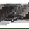 Mexen Velar sprchový kút posuvný 140 x 70 cm, grafit, ružové zlato - 871-140-070-41-60