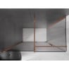 Mexen Velar posuvná sprchová kabína 150 x 75 cm, grafit, ružové zlato - 871-150-075-41-60