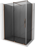 Mexen Velar posuvná sprchová kabína 160 x 80 cm, grafit, ružové zlato - 871-160-080-41-60