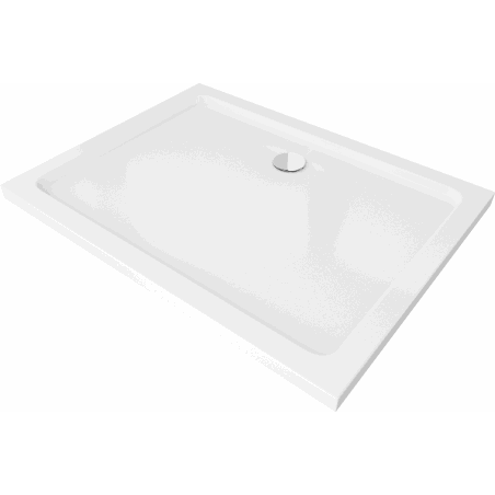 Mexen Flat obdĺžniková sprchová vanička slim 110 x 90 cm, biela, sifon chromový- 40109011