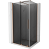 Mexen Velar posuvný sprchový kút 90 x 110 cm, grafit, brúsená meď - 871-090-110-41-65