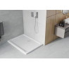 Mexen Flat Rektangulárny sprchový kút slim 130 x 80 cm, biely, sifón chróm - 40108013