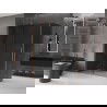 Mexen Velar sprchový kút posuvný 150 x 85 cm, grafit, brúsená meď - 871-150-085-41-65