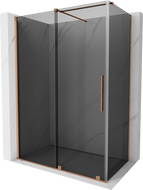 Mexen Velar sprchovací kút posuvný 160 x 70 cm, grafit, brúsená meď - 871-160-070-41-65