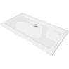 Mexen Flat obdĺžniková sprchová vanička slim 130 x 70 cm, biela, sifón chróm - 40107013