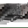 Mexen Velar sprchovací kút posuvný 90 x 90 cm, grafit, gun gray kartáčovaný - 871-090-090-41-66