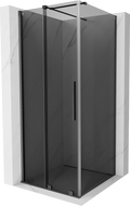 Mexen Velar sprchovací kút posuvný 90 x 90 cm, grafit, gun gray kartáčovaný - 871-090-090-41-66