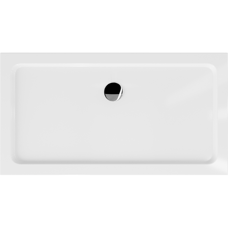 Mexen Flat obdĺžniková sprchová vanička slim 120 x 70 cm, biela, sifón chróm - 40107012