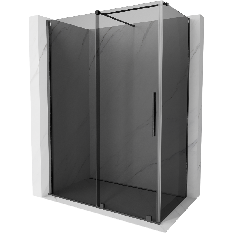 Mexen Velar posuvná sprchová kabína 130 x 75 cm, grafit, kartáčovaná gun gray - 871-130-075-41-66