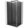 Mexen Velar posuvná sprchová kabína 140 x 90 cm, grafit, kartáčovaný gun gray - 871-140-090-41-66