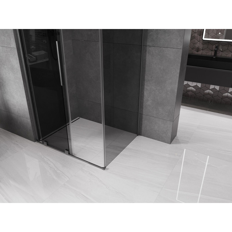 Mexen Velar posuvná sprchová kabína 140 x 90 cm, grafit, kartáčovaný gun gray - 871-140-090-41-66
