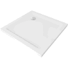 Mexen Flat štvorcová sprchová vanička slim 100 x 100 cm, biela, sifón chróm - 40101010