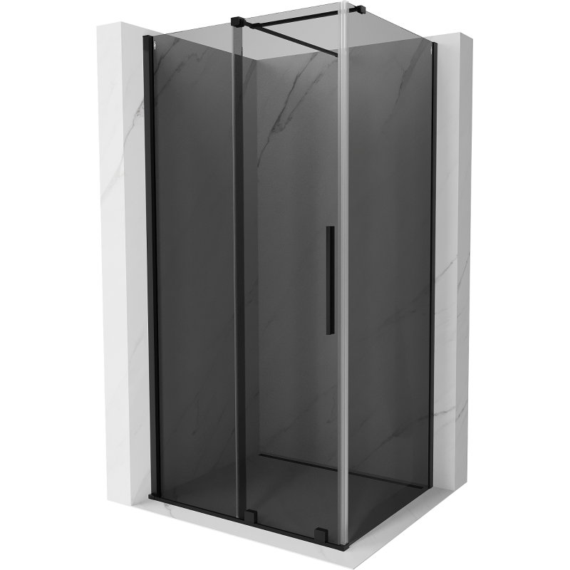 Mexen Velar sprchovací kabína posuvné dvere 130 x 90 cm, grafit, čierna - 871-130-090-41-70