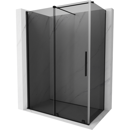 Mexen Velar posuvná sprchová kabína 140 x 75 cm, grafit, čierna - 871-140-075-41-70