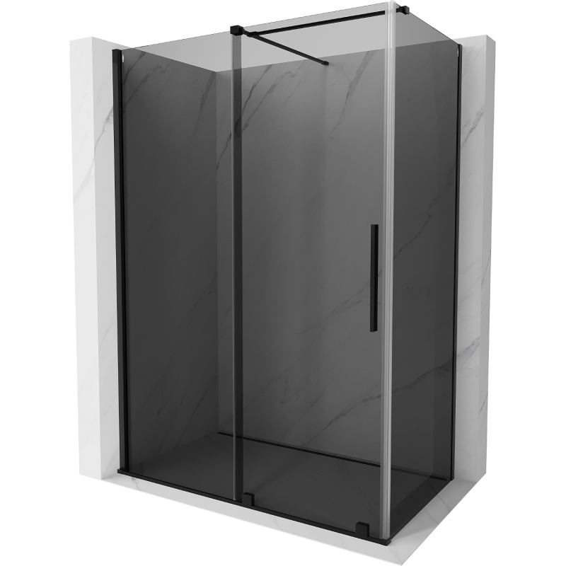 Mexen Velar posuvná sprchová kabína 140 x 85 cm, grafit, čierna - 871-140-085-41-70