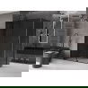 Mexen Velar sprchovací kút posuvný 140 x 85 cm, grafit, čierna - 871-140-085-41-70