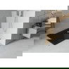 Mexen Flat štvorcová sprchová vanička slim 90 x 90 cm, čierna, sifon chromový- 40709090