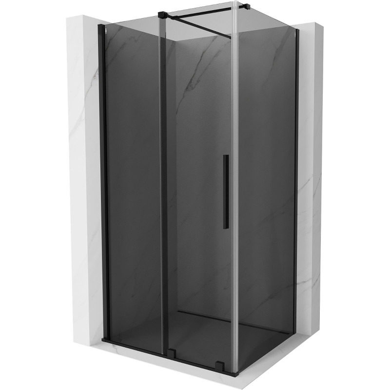 Mexen Velar posuvná sprchová kabína 90 x 80 cm, grafitová, čierna - 871-090-080-41-70