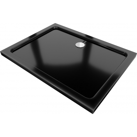 Mexen Flat obdĺžnikový sprchový kút slim 120 x 90 cm, čierny, sifón chróm - 40709012