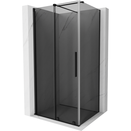 Mexen Velar sprchovací kabína s posuvnými dverami 120 x 110 cm, grafit, čierna - 871-120-110-41-70