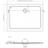 Mexen Flat obdĺžnikový sprchovací kút slim 100 x 80 cm, čierny, sifón chróm - 40708010