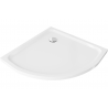 Mexen Flat sprchová vanička polkruhová slim 70 x 70 cm, biela, sifón chróm - 41107070