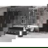 Sprchovací kút Mexen Velar s posuvnými dverami 90 x 120 cm, grafit, brúsený nikel - 871-090-120-41-97