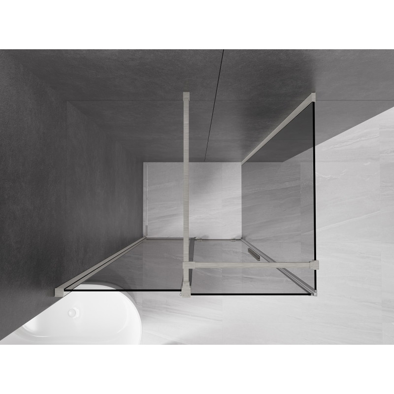 Mexen Velar posuvná sprchová kabína 100 x 120 cm, grafit, brúsený nikel - 871-100-120-41-97