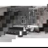 Mexen Velar sprchovací kút posuvný 110 x 70 cm, grafit, leštený nikel - 871-110-070-41-97