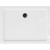 Mexen Flat obdĺžnikový sprchový kút slim 100 x 90 cm, biely, čierny sifón - 40109010B