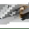 Mexen Flat obdĺžniková sprchová vanička slim 100 x 90 cm, čierna, syfon čierna - 40709010B