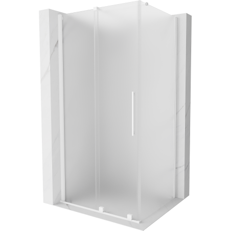 Mexen Velar posuvná sprchová kabína 120 x 100 cm, mrazené sklo, biela - 871-120-100-31-20