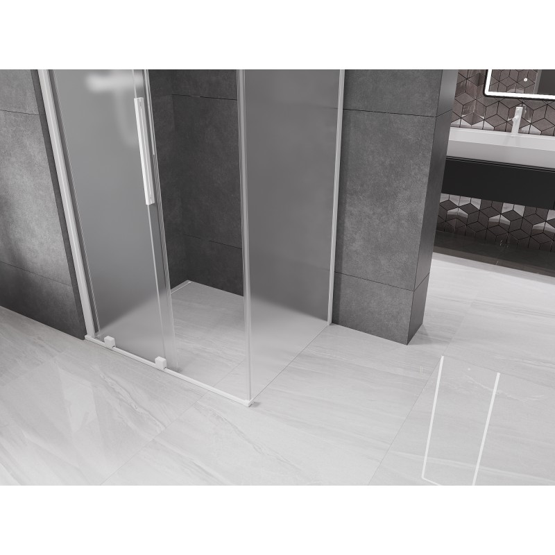 Mexen Velar posuvná sprchová kabína 120 x 110 cm, mrazivá, biela - 871-120-110-31-20