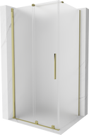 Mexen Velar posuvný sprchový kút 90 x 75 cm, mrazený, zlatý - 871-090-075-31-50