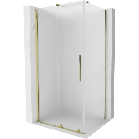 Mexen Velar posuvná sprchová kabína 90 x 80 cm, matná, zlatá - 871-090-080-31-50