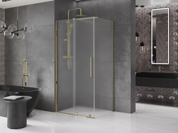 Mexen Velar posuvná sprchová kabína 110 x 90 cm, matná, zlatá - 871-110-090-31-50