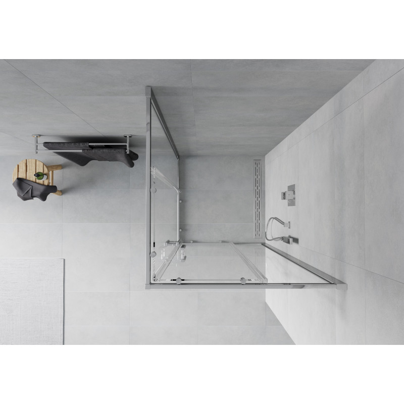 Mexen Rio štvorcový sprchovací kút 90 x 90 cm, transparentný, chróm - 860-090-090-01-00