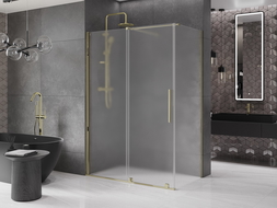 Mexen Velar posuvná sprchová kabína 150 x 70 cm, mraziak, zlatá - 871-150-070-31-50