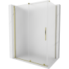 Mexen Velar rozšírená sprchová kabína 150 x 85 cm, matná, zlatá - 871-150-085-31-50