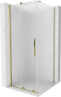 Mexen Velar posuvná sprchová kabína 120 x 120 cm, matné sklo, zlatá - 871-120-120-31-50